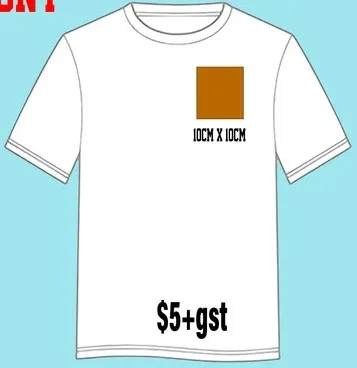 Pocket-sized left chest print positioning on T-shirt